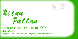 milan pallas business card